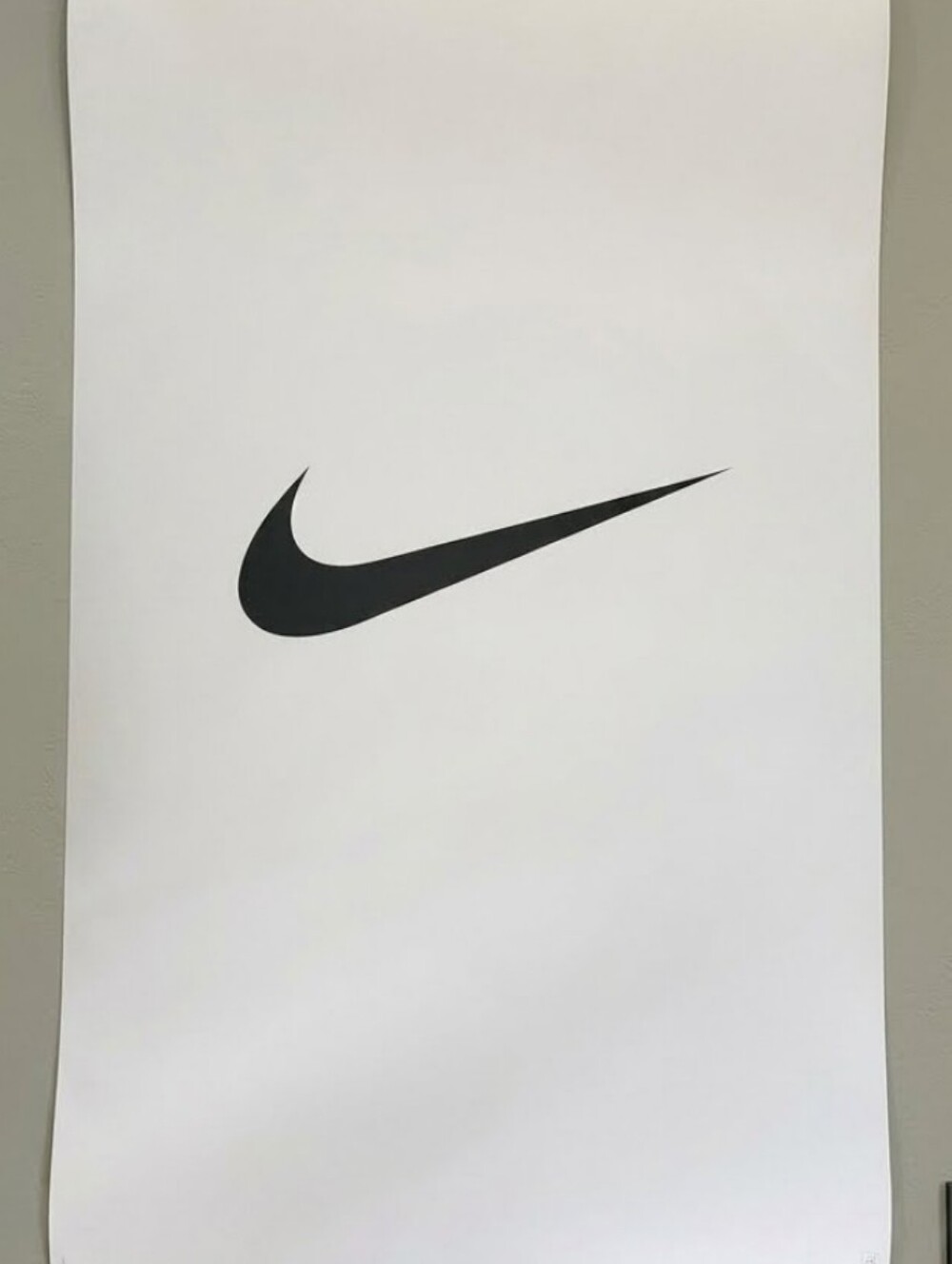Nike Black Swoosh Minimalist Double Sided Wall Art